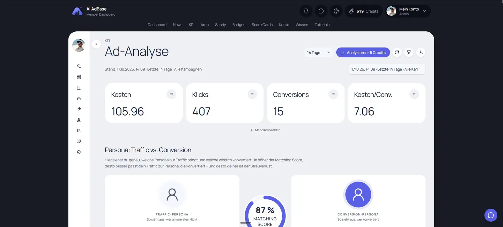 Intent Discovery → Ad-Analyse im neuen Design